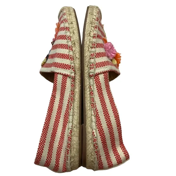 J. Crew Raffia Parrot Palm Espadrilles