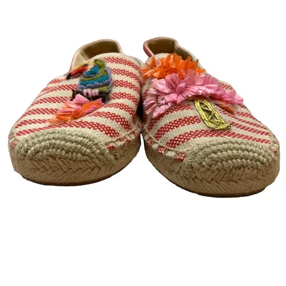 J. Crew Raffia Parrot Palm Espadrilles