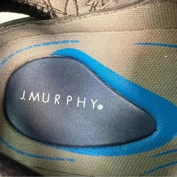 J Murphy Men 8 Black Leather Casual Sport Water Sandals Fisherman Hiking Shoes
