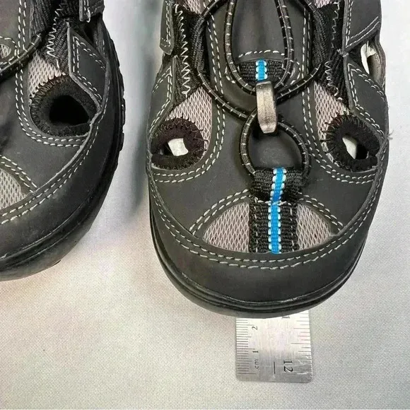 J Murphy Men 8 Black Leather Casual Sport Water Sandals Fisherman Hiking Shoes
