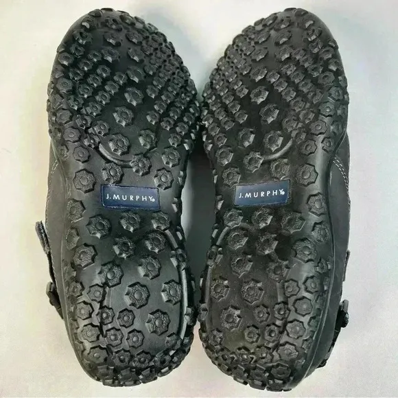 J Murphy Men 8 Black Leather Casual Sport Water Sandals Fisherman Hiking Shoes