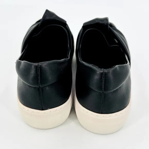 J Slides Black Lux Slip On Sneaker Womens Size 6.5 Faux Leather New