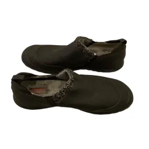 J Sport Men Black Casual Slip-On Shoes With Faux Fur &amp; Memory Foam Comfort Sole