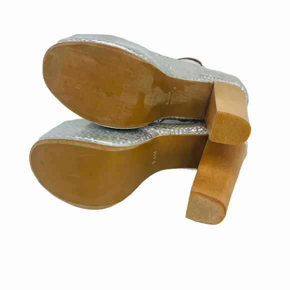Jeffrey Campbell Platform Foxy Wood Holographic Heels