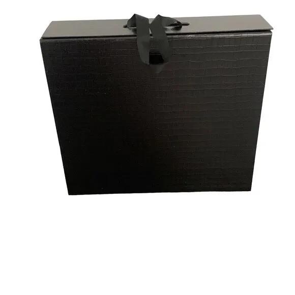 Jennifer Le Empty Replacement Shoe Boot Gift Storage Box Tissue Black Large XL