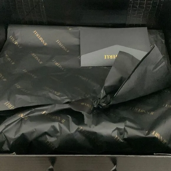 Jennifer Le Empty Replacement Shoe Boot Gift Storage Box Tissue Black Large XL