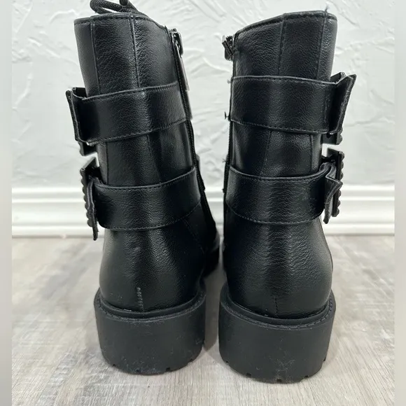 Jessica Simpson Kerina Black Fashion Combat Boots Size 7M
