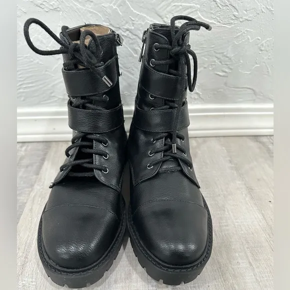 Jessica Simpson Kerina Black Fashion Combat Boots Size 7M