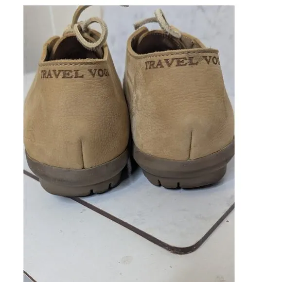 John Fluevog Travel Vogs Lace Up casual Shoes Leather tan mens 10