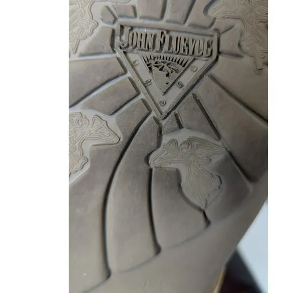 John Fluevog Travel Vogs Lace Up casual Shoes Leather tan mens 10