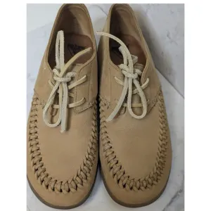 John Fluevog Travel Vogs Lace Up casual Shoes Leather tan mens 10