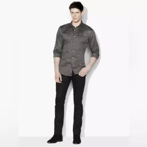 John Varvatos Dobby Speckled Sport Shirt. Bobcat print.Size Small.