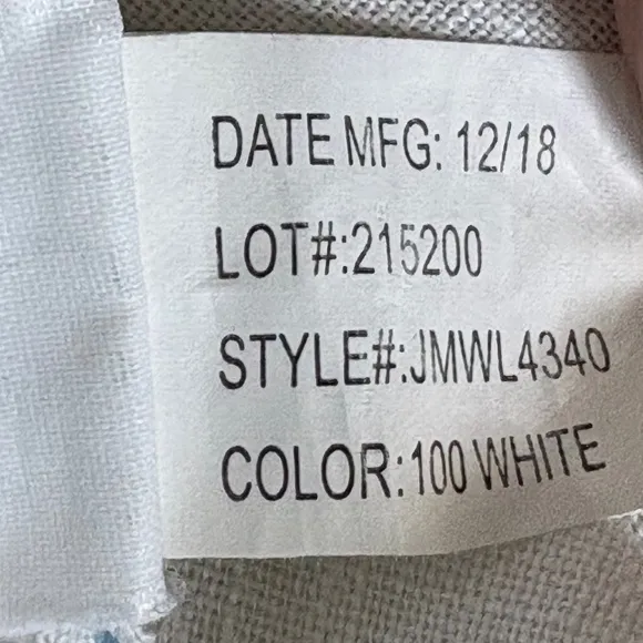 Johnnie-O Mackle long sleeve linen button down White Large