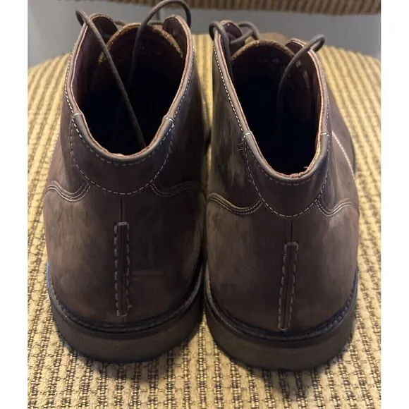 Johnston &amp; Murphy Chukka Boots Brown Leather Men's Size 13 M Sheep Skin 25-1870