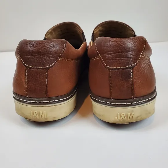 Johnston &amp; Murphy Mcguffey Woven Sheepskin Basketweave Slip On Shoes Size 13 Men