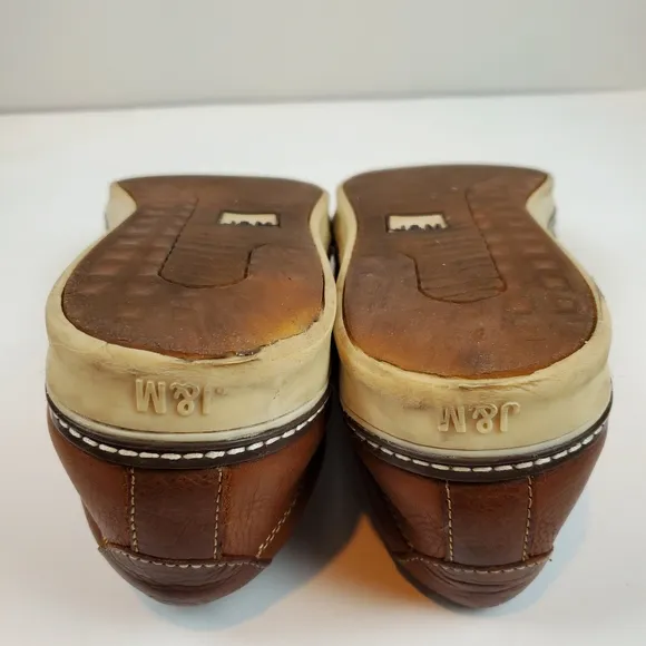 Johnston &amp; Murphy Mcguffey Woven Sheepskin Basketweave Slip On Shoes Size 13 Men