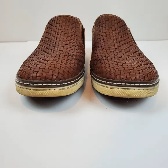 Johnston &amp; Murphy Mcguffey Woven Sheepskin Basketweave Slip On Shoes Size 13 Men