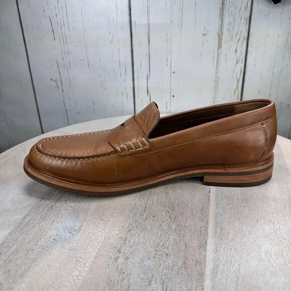 Johnston &amp; Murphy Mens Loafers Size 10.5 Brown Slip On Tru Foam Slip On Shoe New