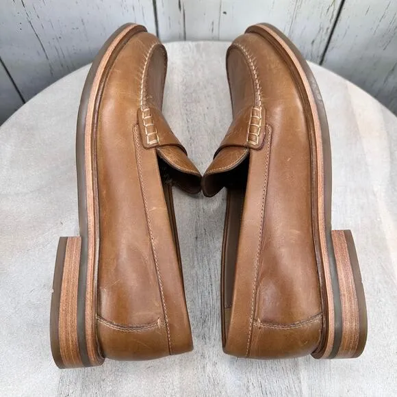 Johnston &amp; Murphy Mens Loafers Size 10.5 Brown Slip On Tru Foam Slip On Shoe New