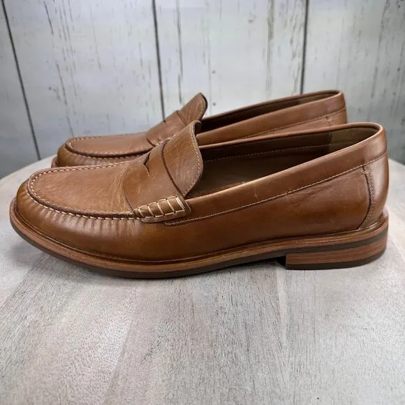 Johnston &amp; Murphy Mens Loafers Size 10.5 Brown Slip On Tru Foam Slip On Shoe New