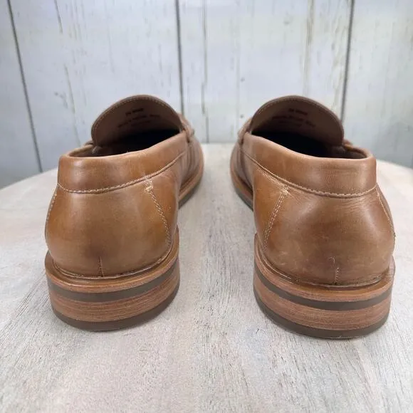 Johnston &amp; Murphy Mens Loafers Size 10.5 Brown Slip On Tru Foam Slip On Shoe New