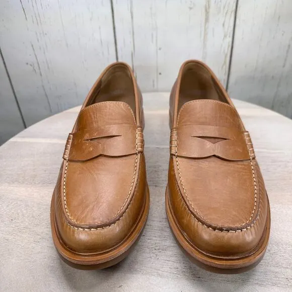 Johnston &amp; Murphy Mens Loafers Size 10.5 Brown Slip On Tru Foam Slip On Shoe New