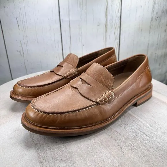 Johnston &amp; Murphy Mens Loafers Size 10.5 Brown Slip On Tru Foam Slip On Shoe New