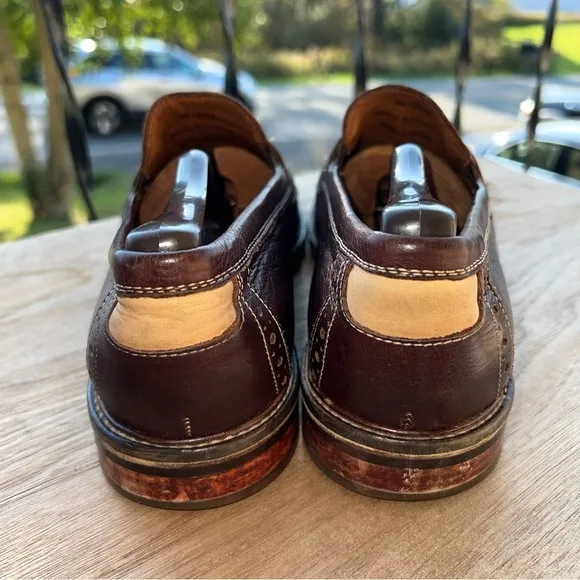 Johnston &amp; Murphy Men's Shoes Size 8.5M Brown Leather Slip-on  Penny Flex
