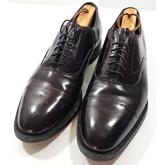 Johnston &amp; Murphy Optima Comfort Brown Leather Cap Toe Oxford Shoes Size 9 D/B