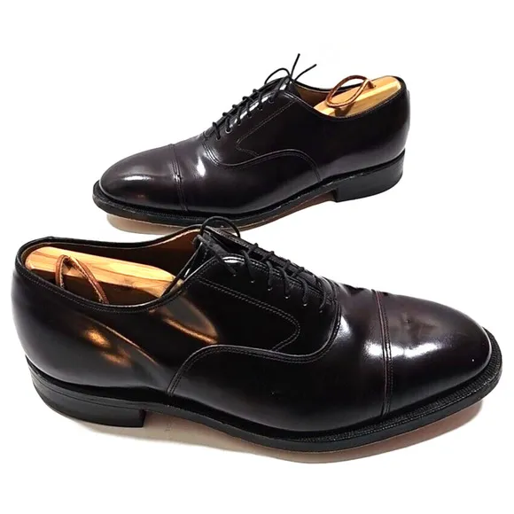 Johnston &amp; Murphy Optima Comfort Brown Leather Cap Toe Oxford Shoes Size 9 D/B