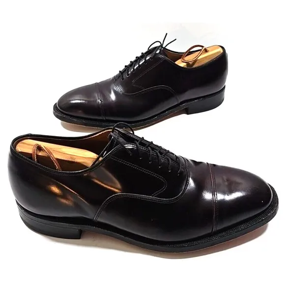 Johnston &amp; Murphy Optima Comfort Brown Leather Cap Toe Oxford Shoes Size 9 D/B