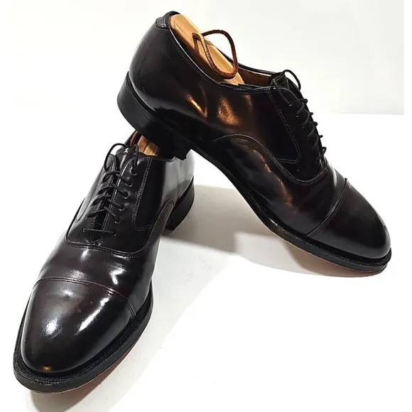 Johnston &amp; Murphy Optima Comfort Brown Leather Cap Toe Oxford Shoes Size 9 D/B