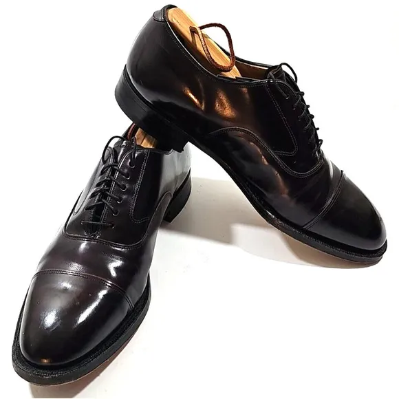 Johnston &amp; Murphy Optima Comfort Brown Leather Cap Toe Oxford Shoes Size 9 D/B