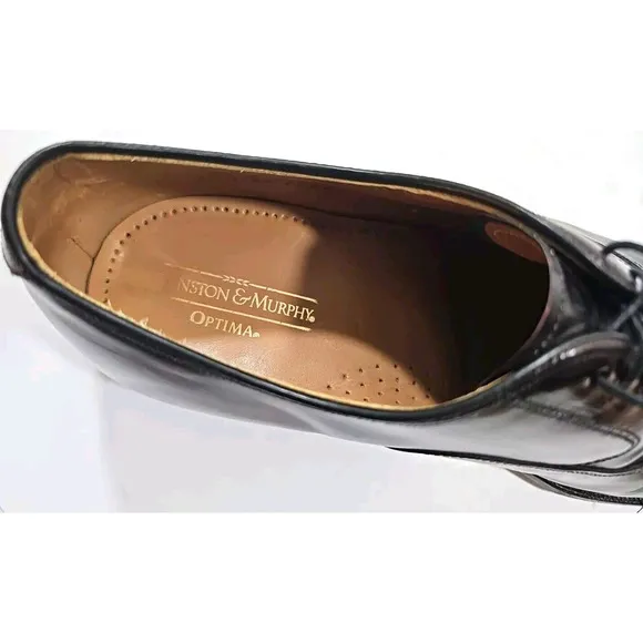 Johnston &amp; Murphy Optima Comfort Brown Leather Cap Toe Oxford Shoes Size 9 D/B