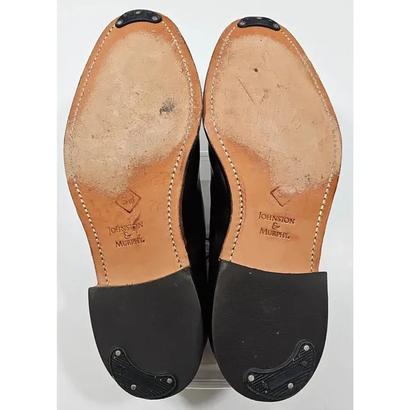 Johnston &amp; Murphy Optima Comfort Brown Leather Cap Toe Oxford Shoes Size 9 D/B