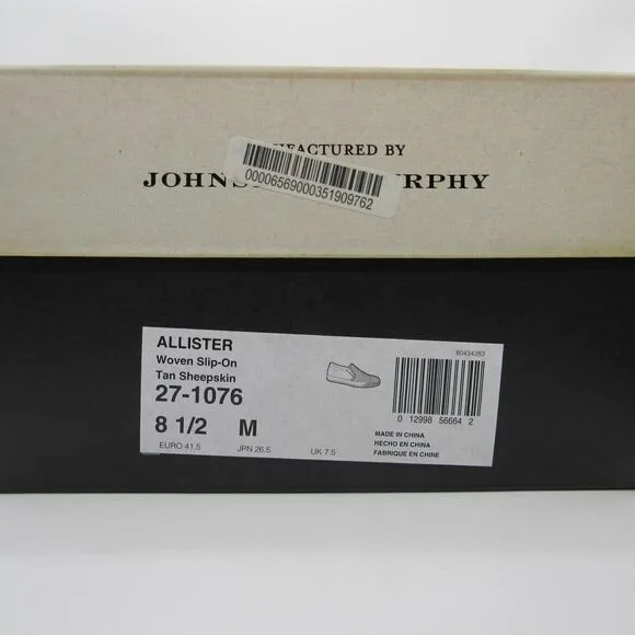 Johnston &amp; Murphy Allister Slip-On Men's Shoes Size 8.5 M - Brown