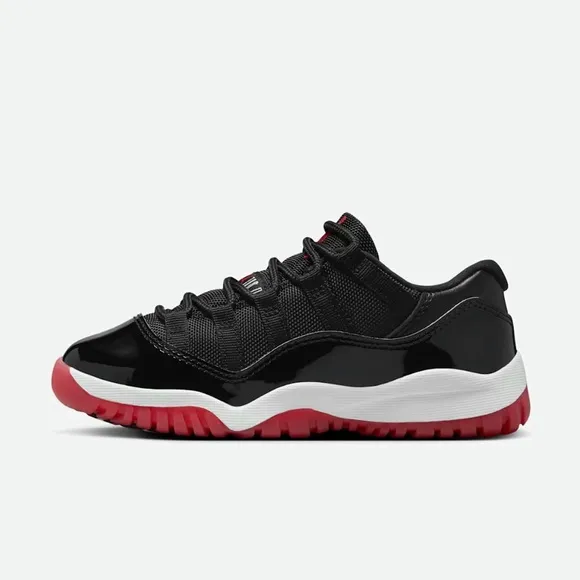Jordan Black and Red Athletic Sneakers (Jordan11)