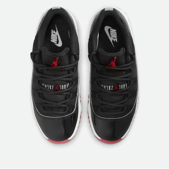 Jordan Black and Red Athletic Sneakers (Jordan11)