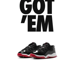 Jordan Black and Red Athletic Sneakers (Jordan11)