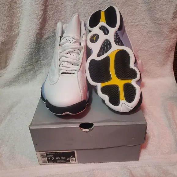 Jordan White and Black Athletic Shoes with Cushioning
