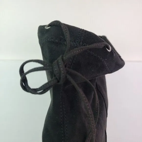 Jorya Ollie Womens Size 7 Black Fashion Over The Knee Block Heel Boots