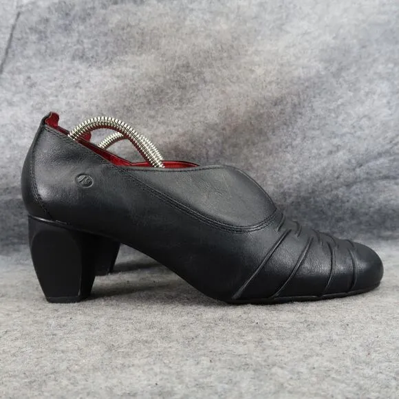 Josef Seibel Shoes Womens 41 Bootie Slip On Fashion Leather Block Heel Comfort