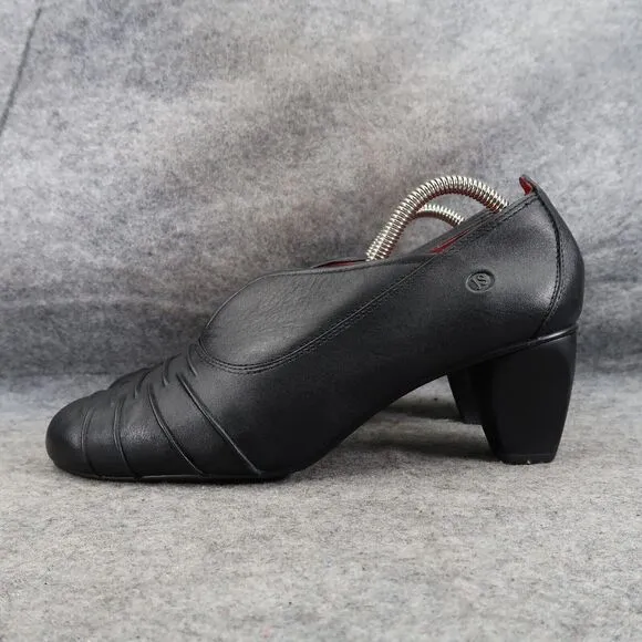 Josef Seibel Shoes Womens 41 Bootie Slip On Fashion Leather Block Heel Comfort