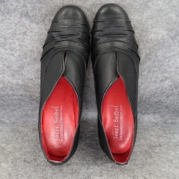 Josef Seibel Shoes Womens 41 Bootie Slip On Fashion Leather Block Heel Comfort