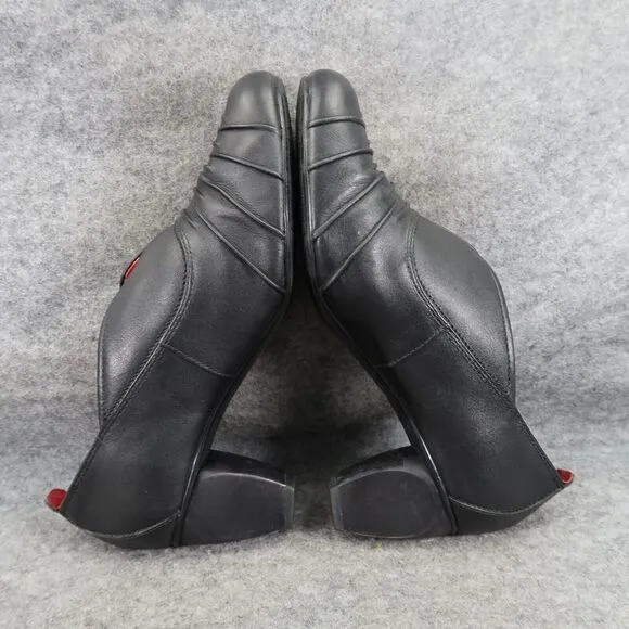Josef Seibel Shoes Womens 41 Bootie Slip On Fashion Leather Block Heel Comfort