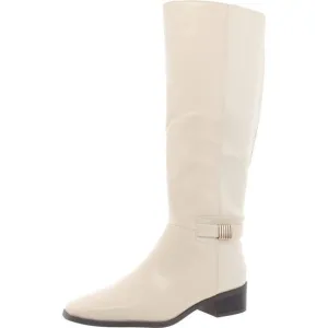 Journee Collection Womens Londyn Ivory Faux Leather Knee-High Boots Shoes New