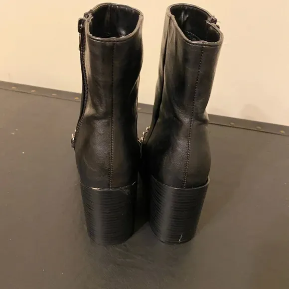 Journey Collection Women Monicco Ankle Boot Shoes Black Faux Leather, Size 8.5