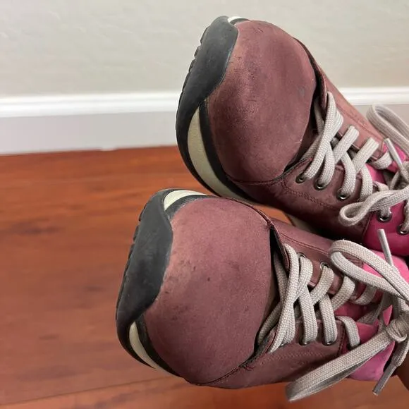 Joya Ortholite Athena Fig Pink Burgundy Athletic Walking Shoes Womens Sz 38