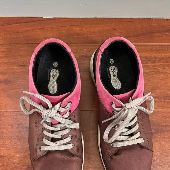 Joya Ortholite Athena Fig Pink Burgundy Athletic Walking Shoes Womens Sz 38