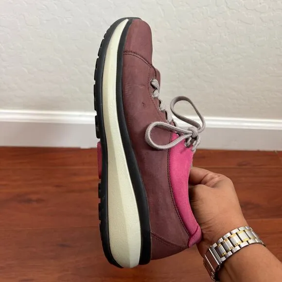 Joya Ortholite Athena Fig Pink Burgundy Athletic Walking Shoes Womens Sz 38